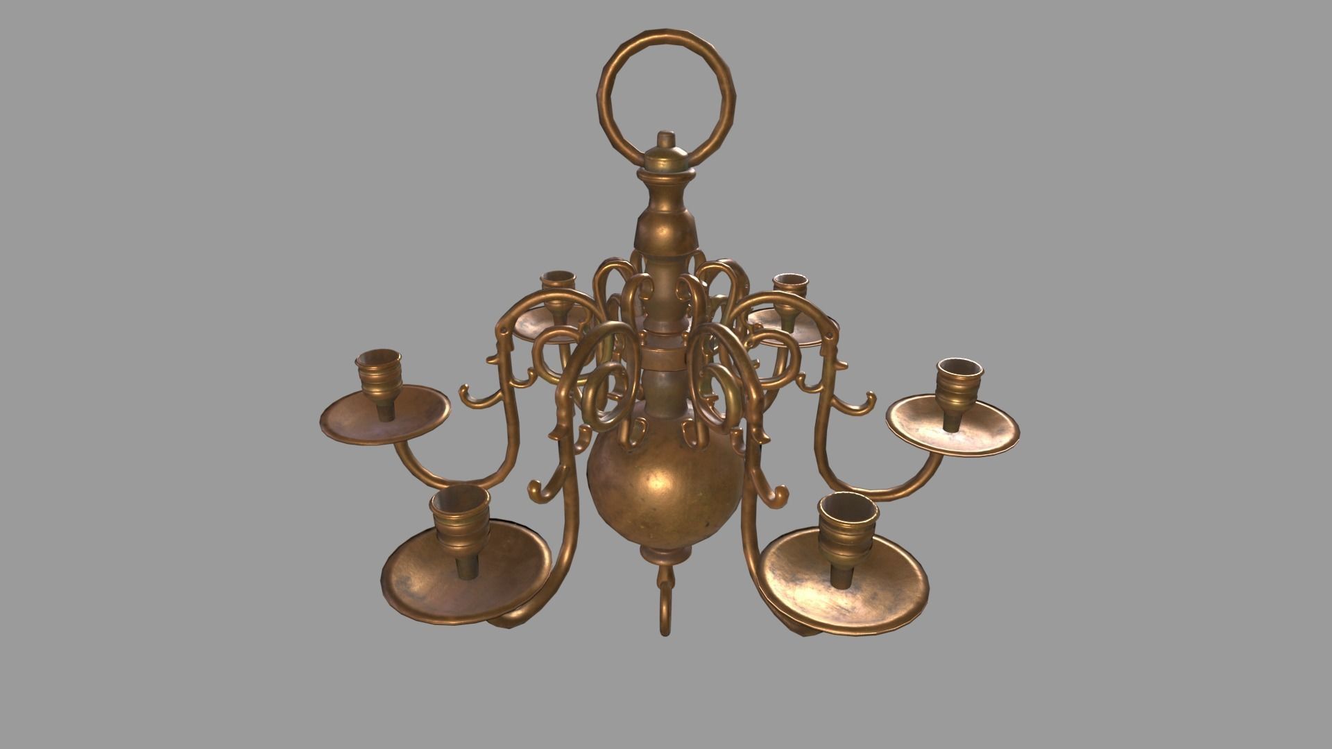 Pirates Candelabra 2 Low-poly 3D model_1