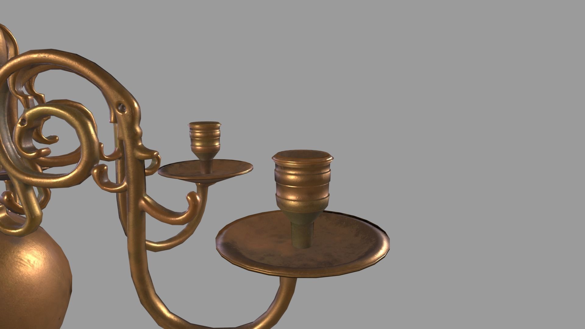 Pirates Candelabra 2 Low-poly 3D model_8
