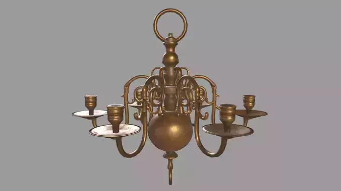 Pirates Candelabra 2 Low-poly 3D model