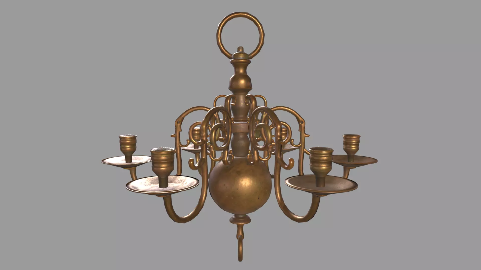 Pirates Candelabra 2 Low-poly 3D model_0