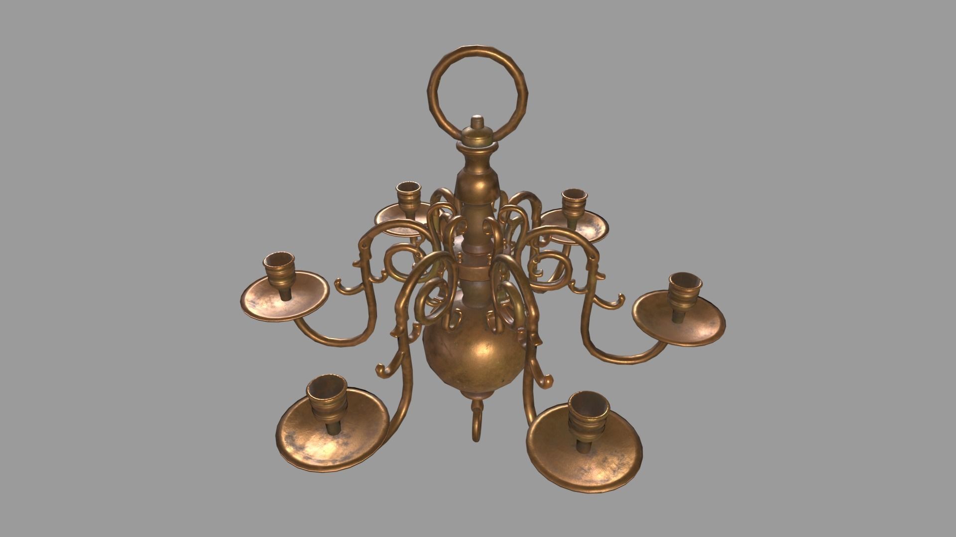 Pirates Candelabra 2 Low-poly 3D model_6