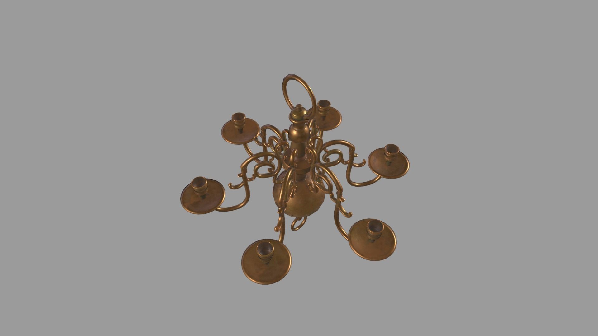 Pirates Candelabra 2 Low-poly 3D model_2