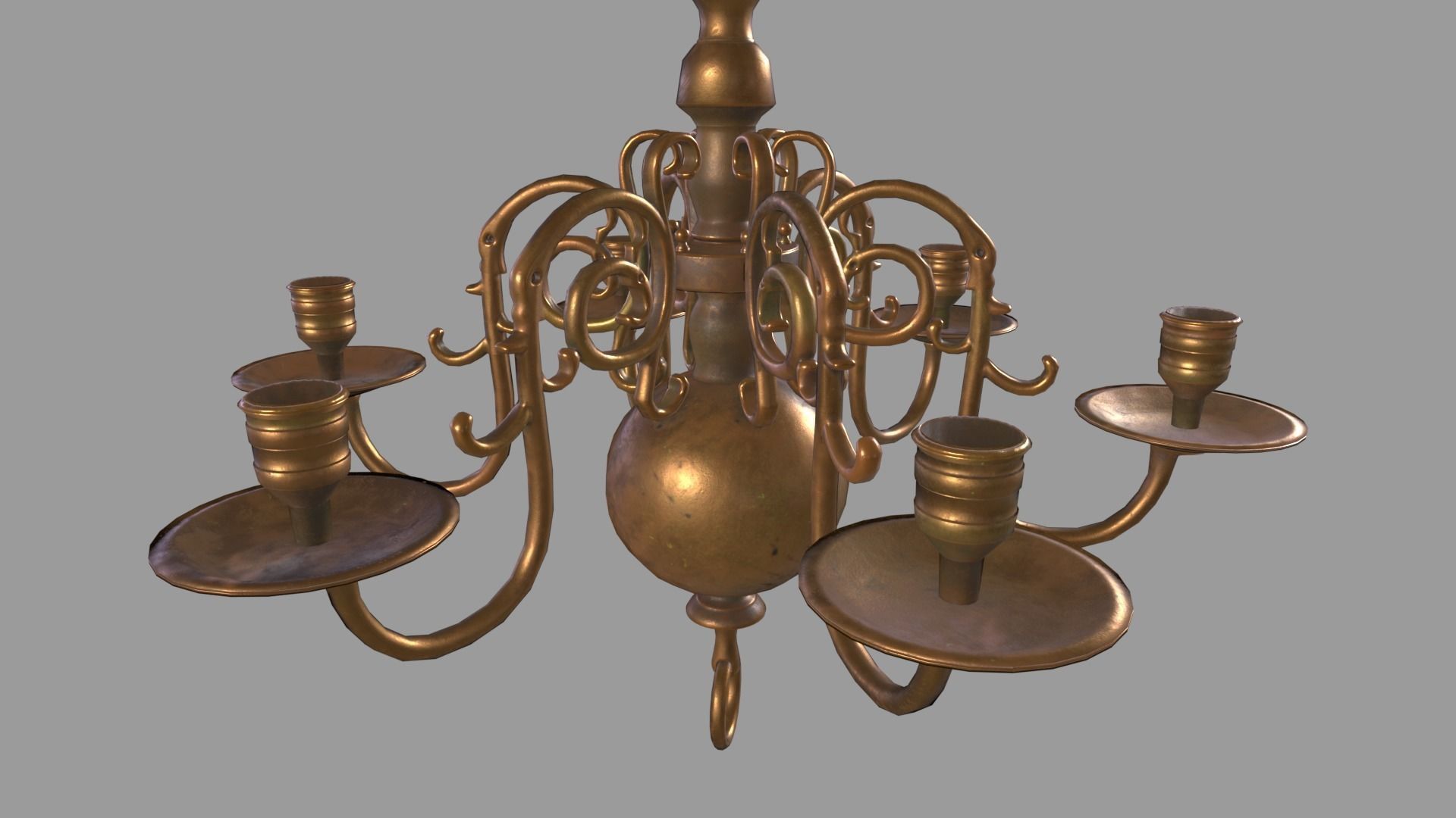 Pirates Candelabra 2 Low-poly 3D model_9