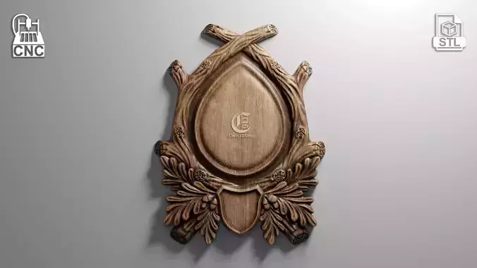 Trophy Mounting Plaque 15 - Digital File for CNC in STL Format