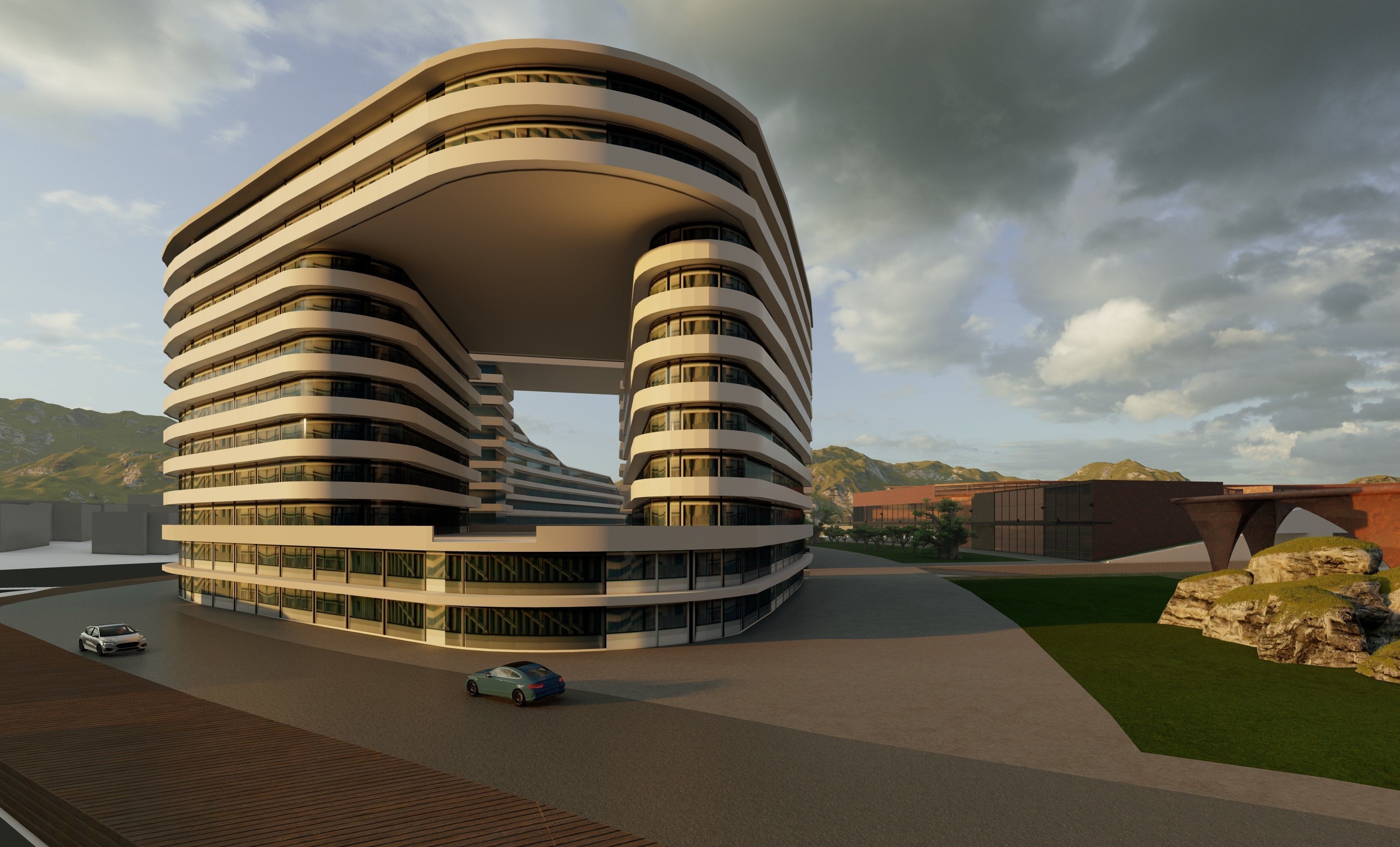 An Urban Design Project includes Shopping Mall Apartment Complex 3D model_12