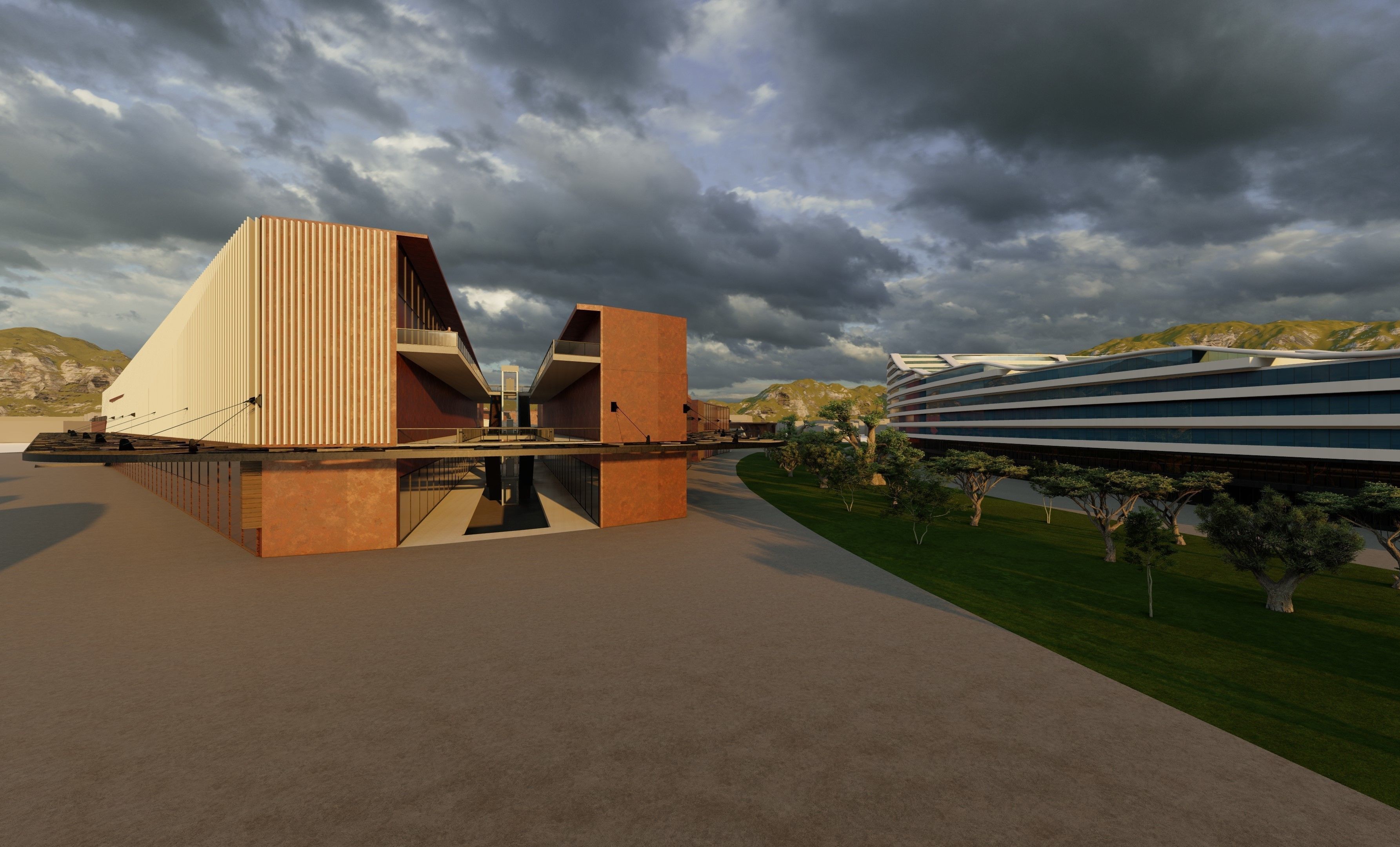 An Urban Design Project includes Shopping Mall Apartment Complex 3D model_1