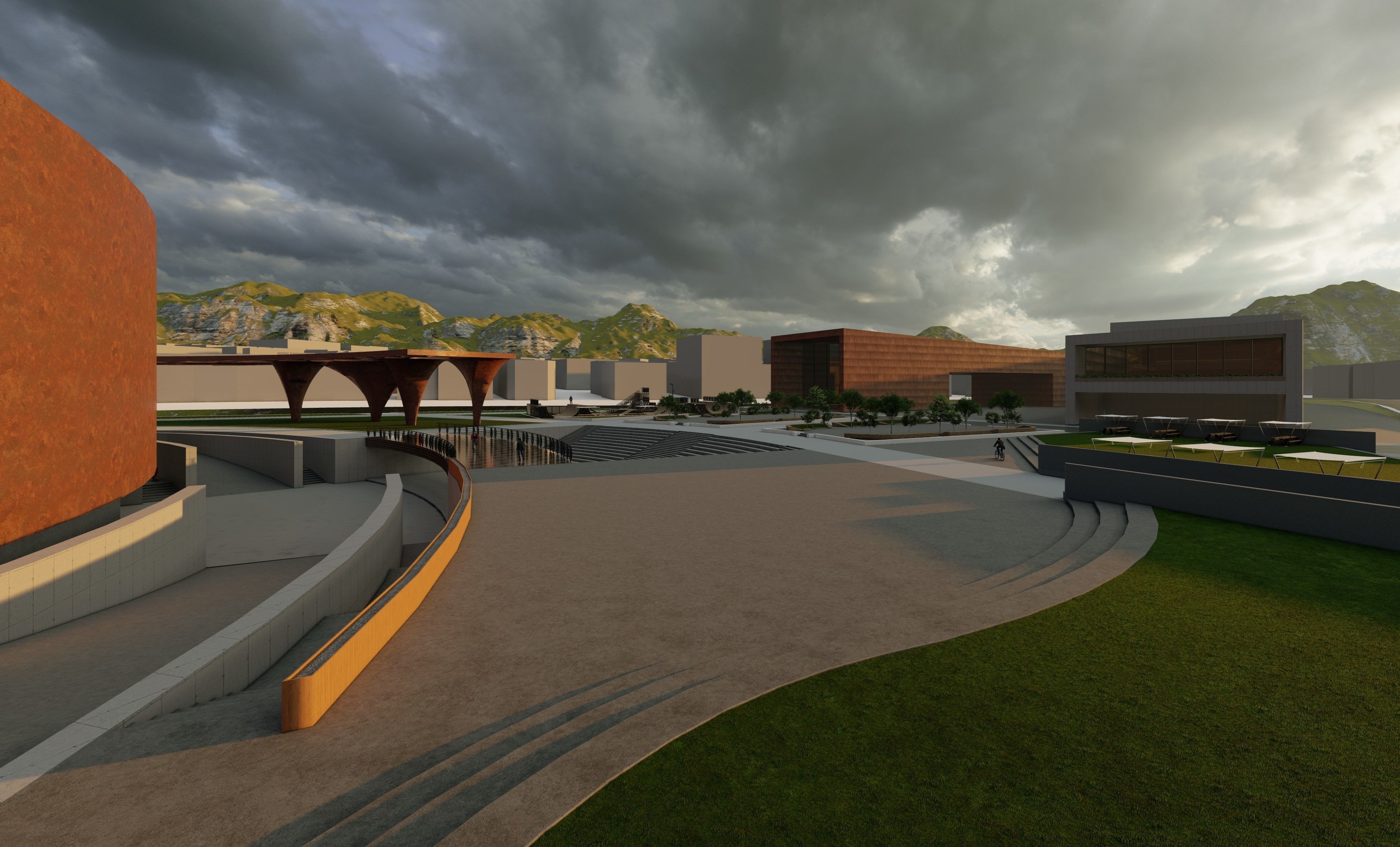 An Urban Design Project includes Shopping Mall Apartment Complex 3D model_2