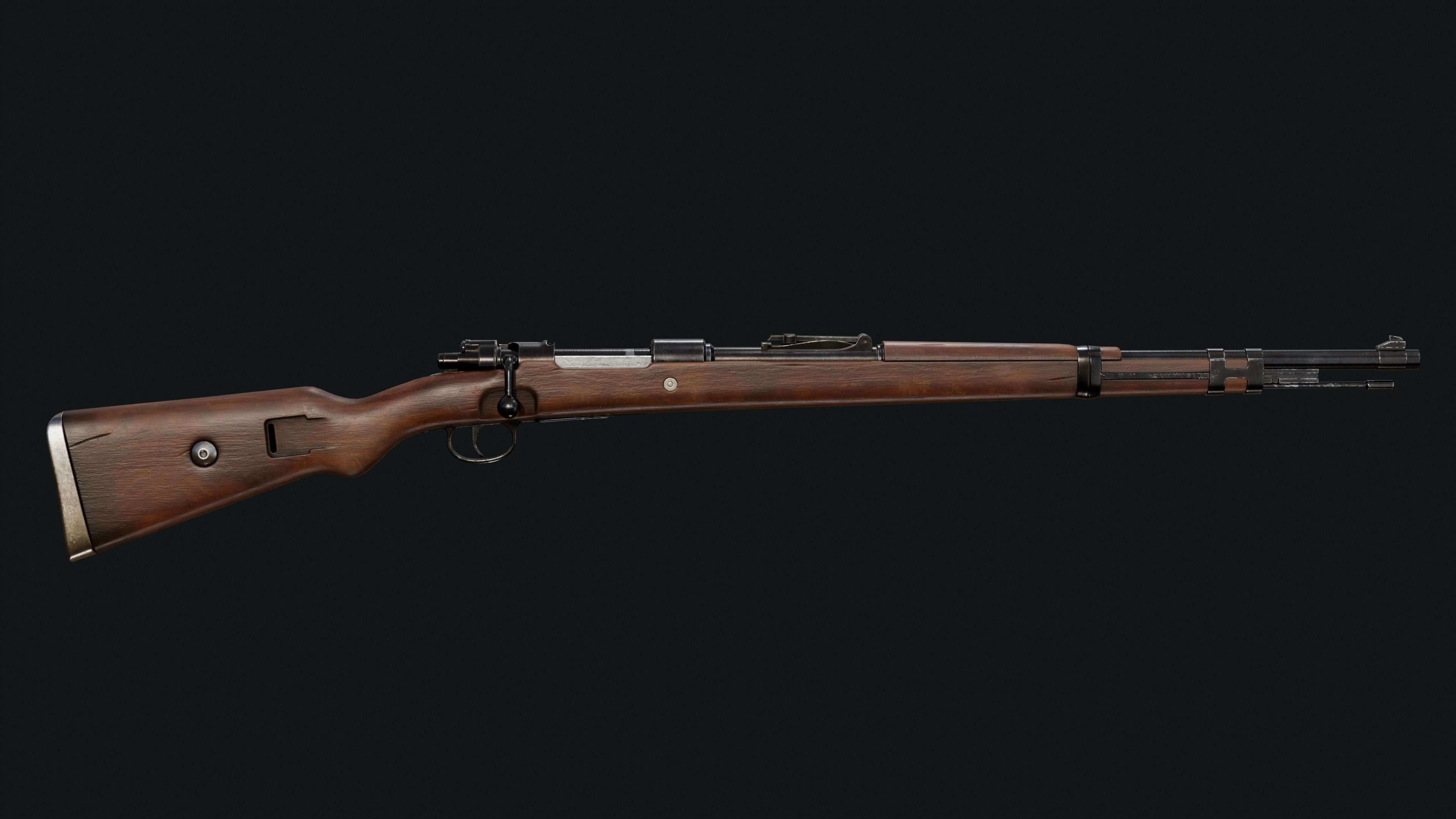 Mauser 98k Low-poly 3D model_7