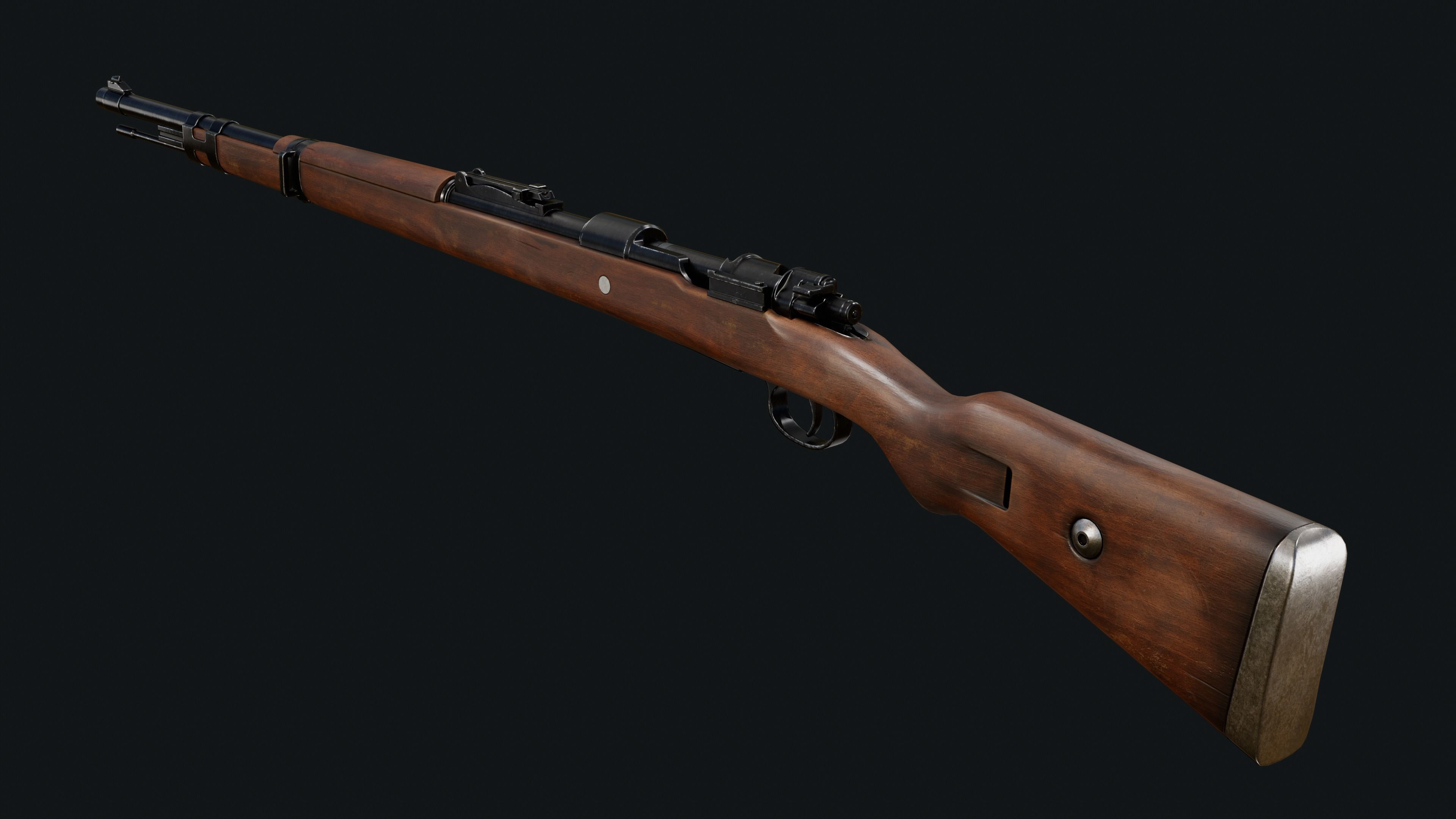 Mauser 98k Low-poly 3D model_1