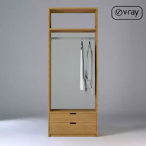 Wooden wardrobe