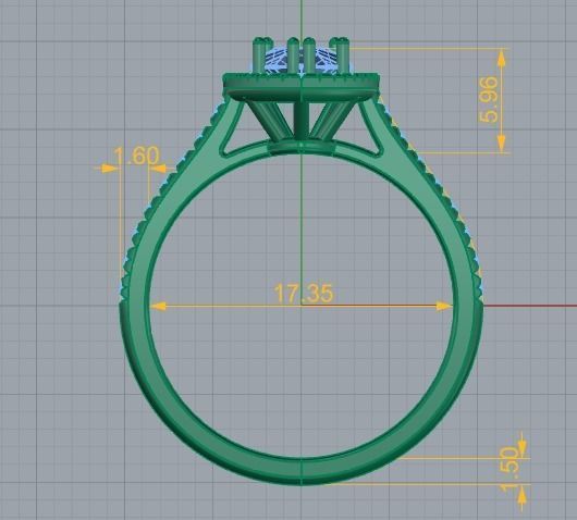 Engagement Ring 3d print model 9 3D print model_1