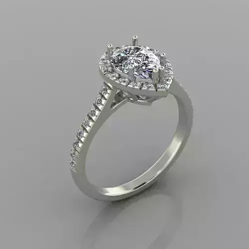Engagement Ring 3d print model 9