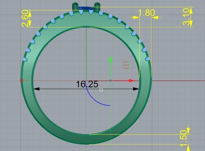 Split Shank And Hidden Accents Diamonds Engagement Rring 8 3D print model_1