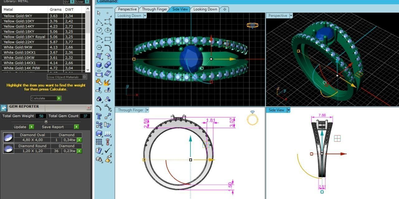 Split Shank And Hidden Accents Diamonds Engagement Rring 8 3D print model_4