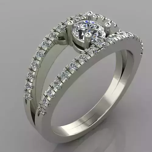 Split Shank And Hidden Accents Diamonds Engagement Rring 8