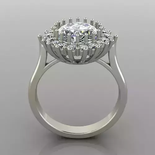 Jewelry coctaile ring 3d print model 7