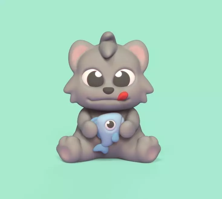 Hungry Cat 3D print model_0