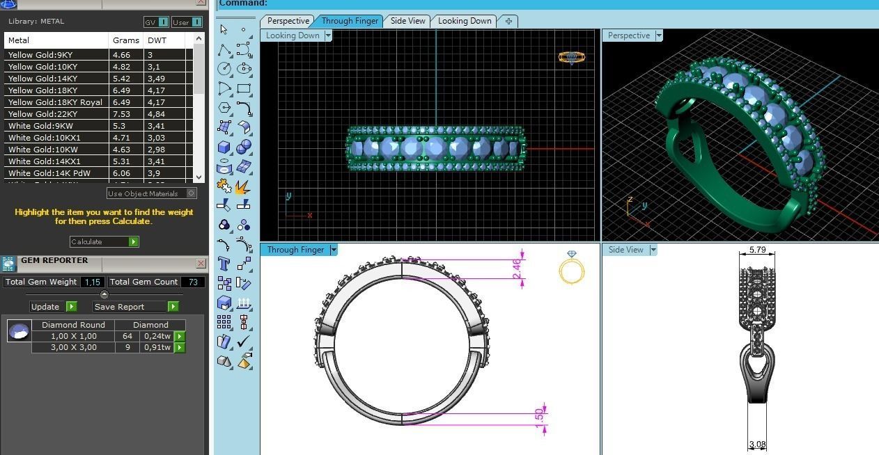 Jewellery Ring Nice 3d print model 19 3D print model_3