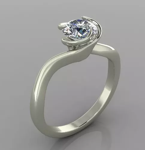 Engagement ring Nobility 13 3D print model