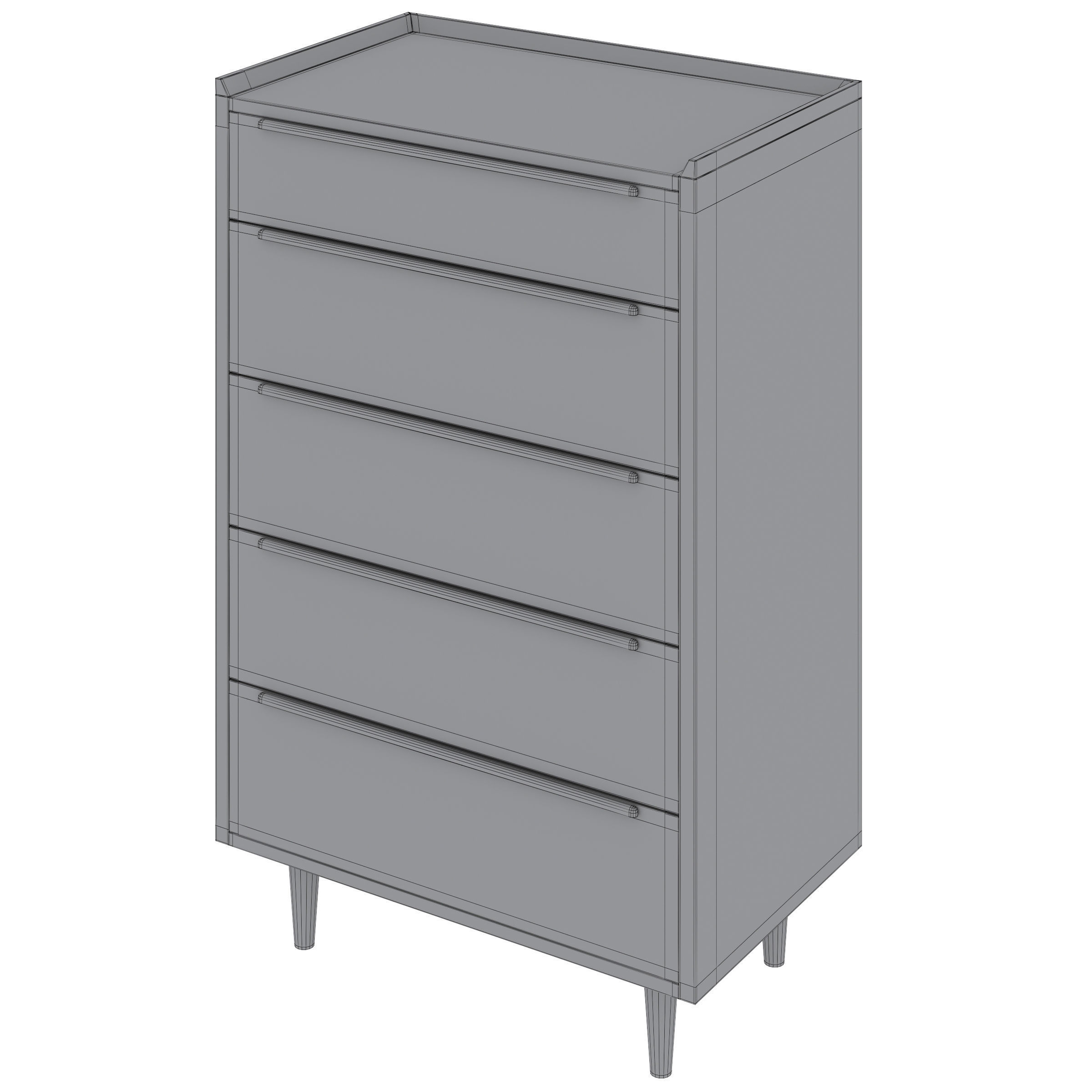 Tate 5-Drawer Chest  3D model_5