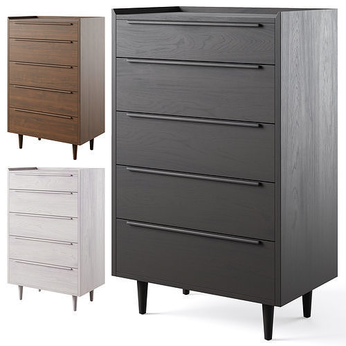 Tate 5-Drawer Chest  3D model