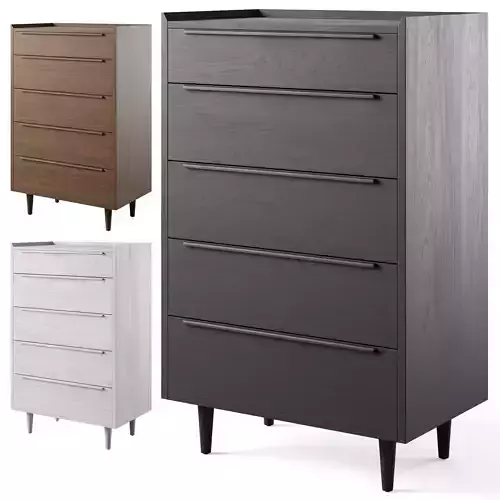 Tate 5-Drawer Chest  3D model