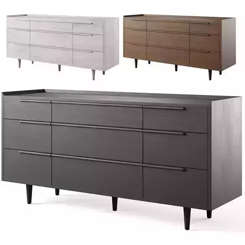 Tate 9-Drawer Dresser 3D model
