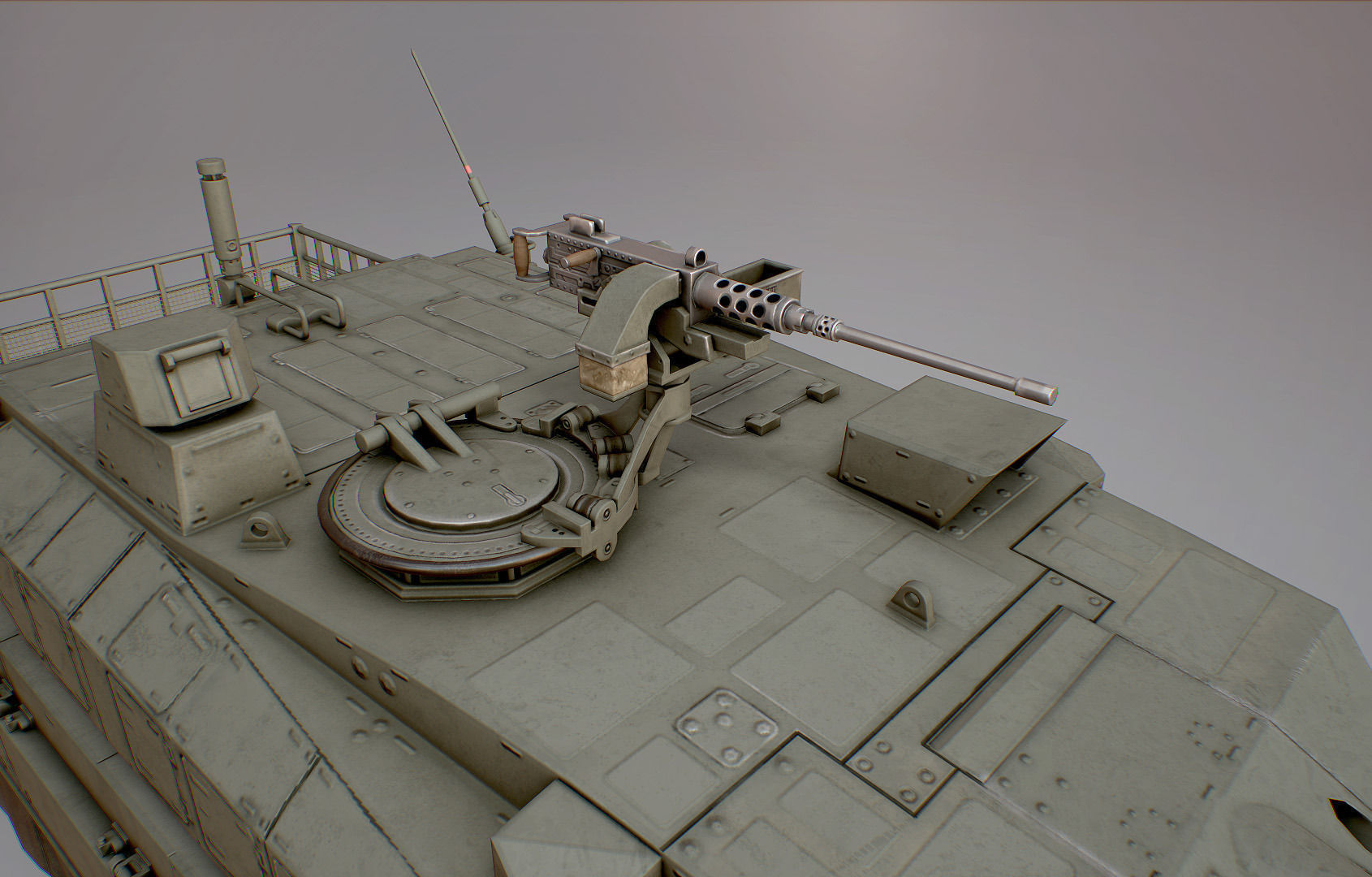 Type 10 Main Battle Tank Low-poly 3D model_6