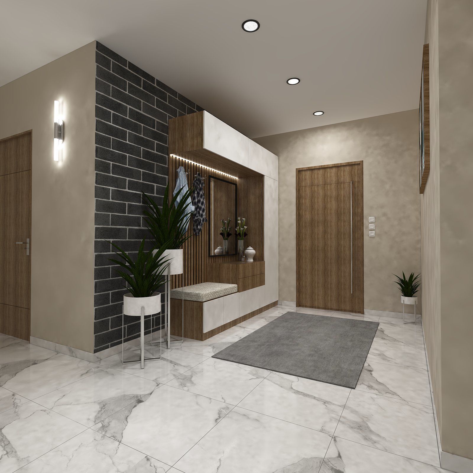 MODERN ENTRANCE HALL DESIGN 3D model_2