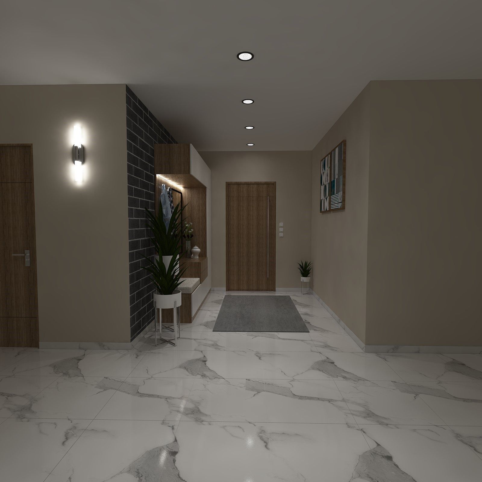 MODERN ENTRANCE HALL DESIGN 3D model_1