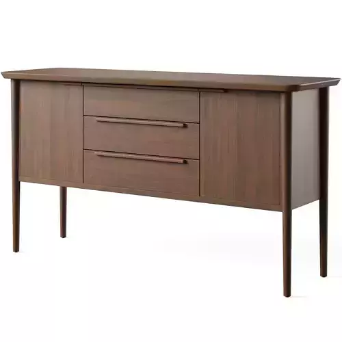 Tate Walnut Midcentury Sideboard  3D model