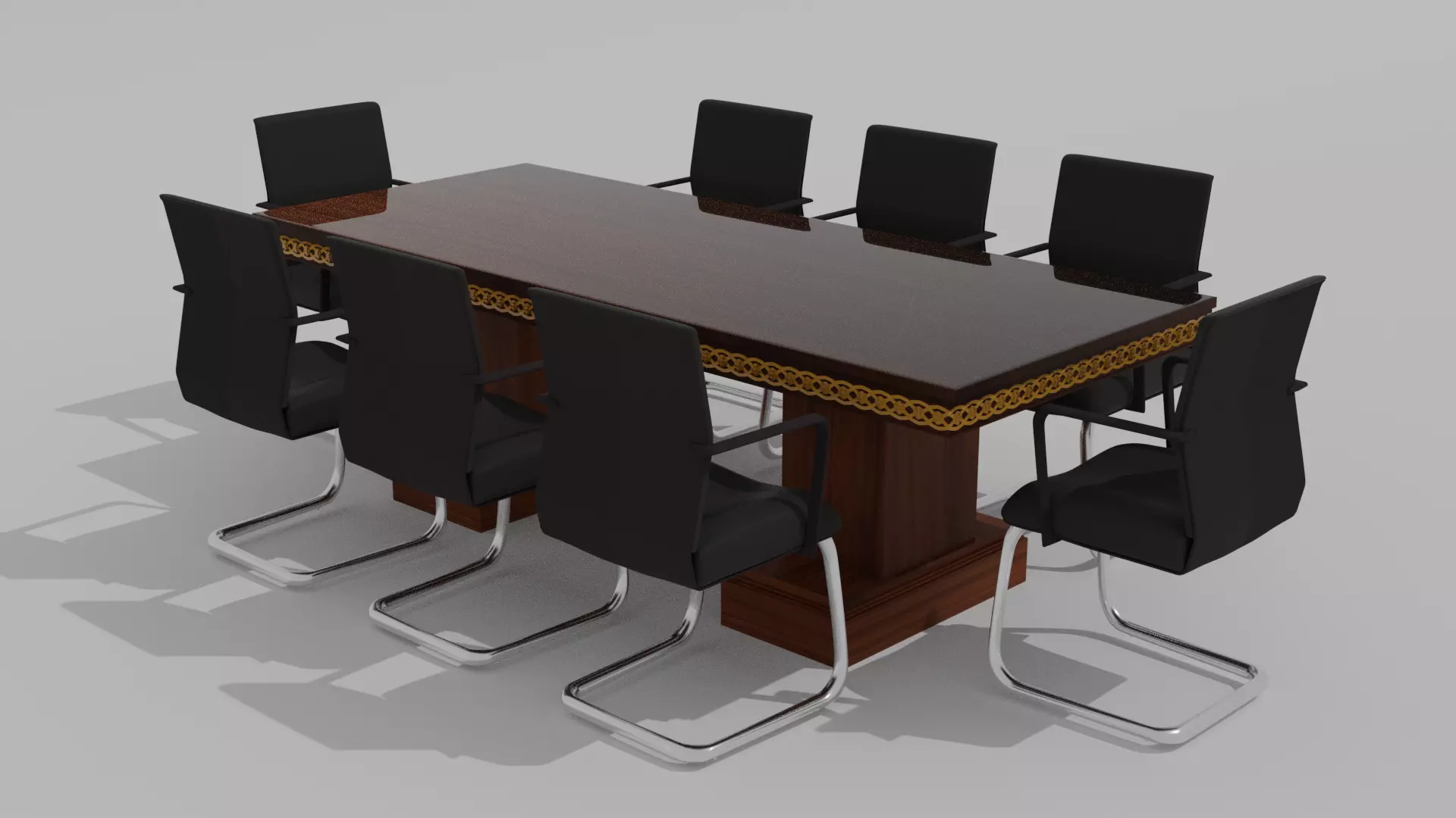 Balinese Meeting table - Meja Kerja Bali 3D model