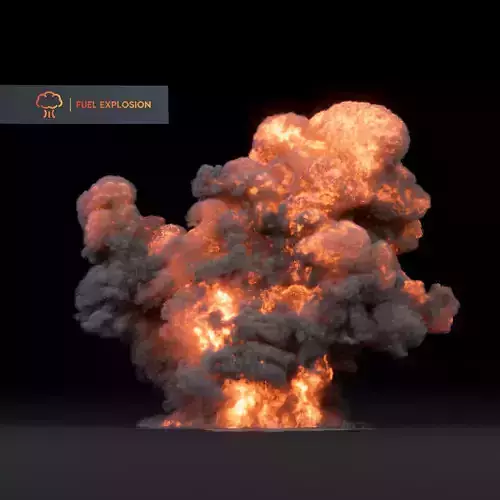 3D Oil Explosion 3D model