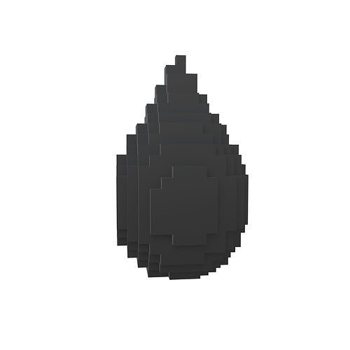 Voxel Water Drops v1 007 Low-poly 3D model