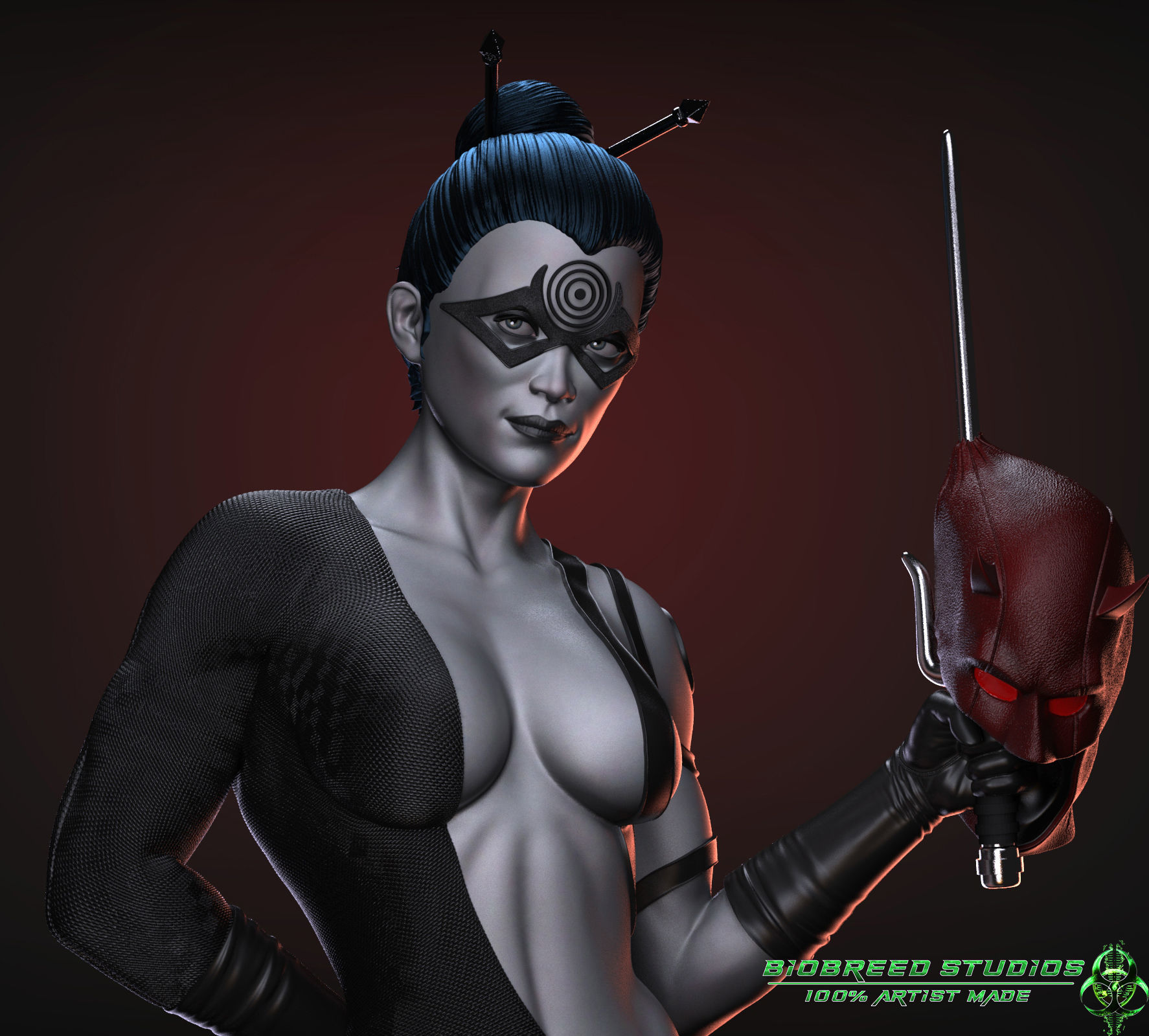 Marvel Comics Lady Bullseye 3D print model_3