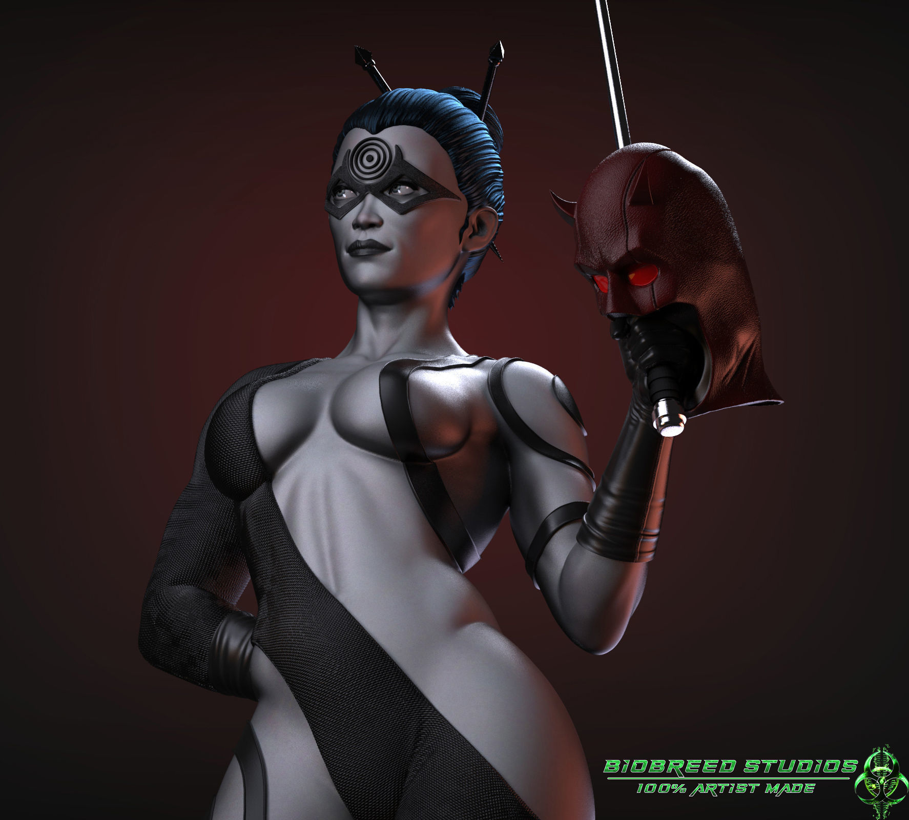 Marvel Comics Lady Bullseye 3D print model_2