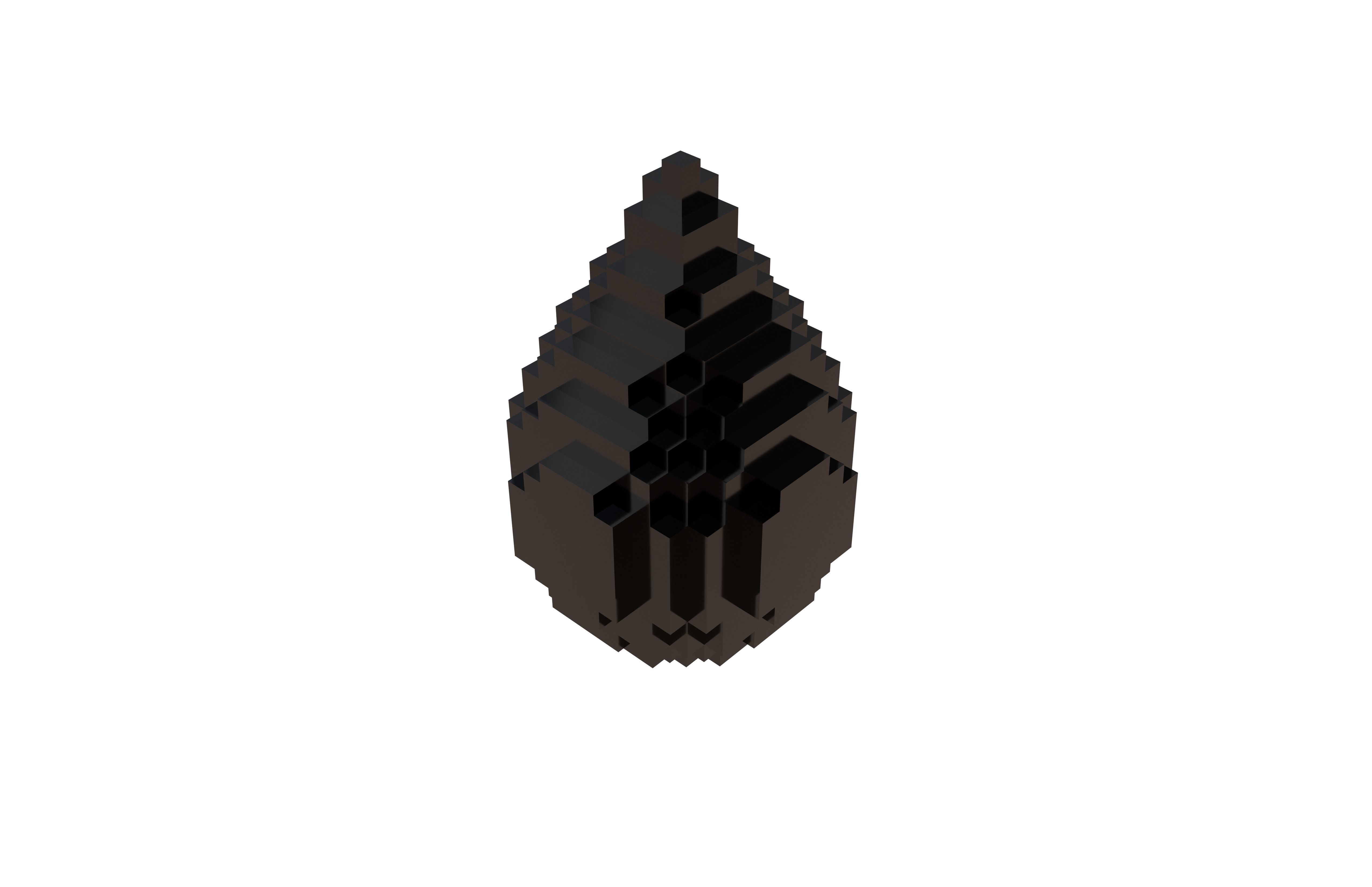 Voxel Water Drops v1 008 Low-poly 3D model_2