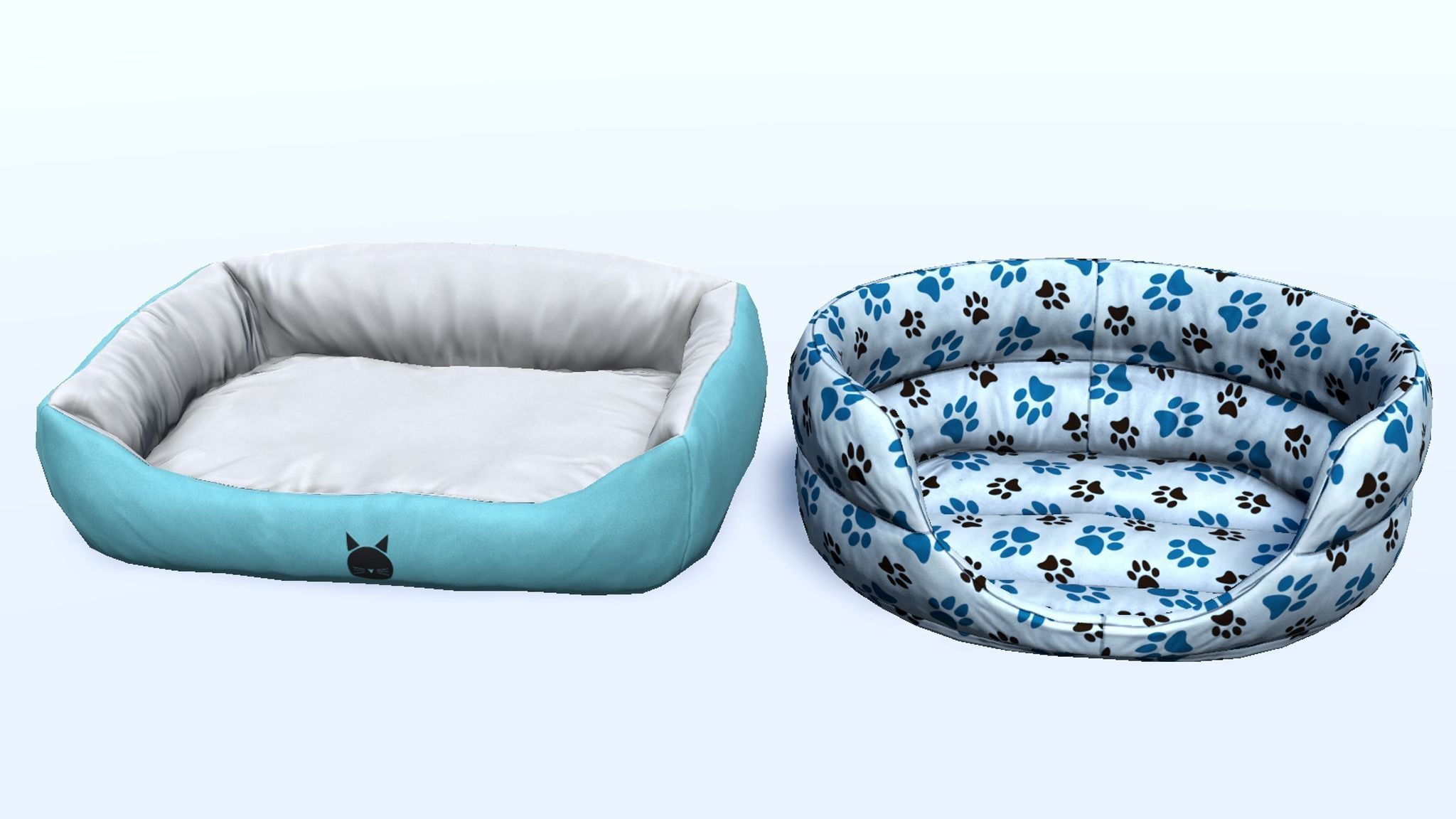 Cat Accessories Low-poly 3D model_4