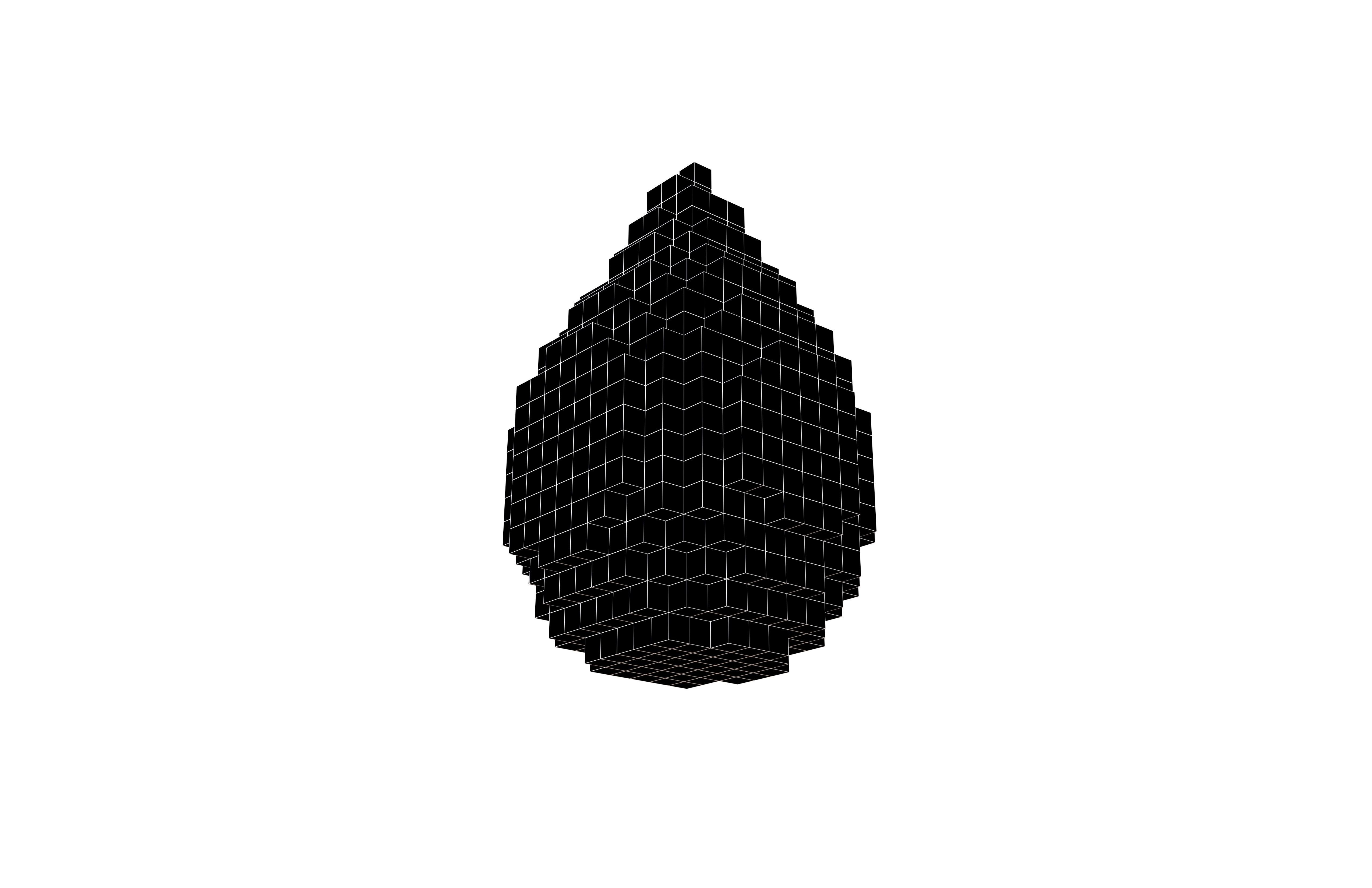 Voxel Water Drops v1 012 Low-poly 3D model_5