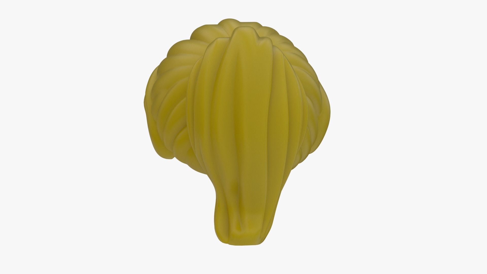 Realsize Lego Minifigure Ponytail Hair For Female Low-poly 3D model_3