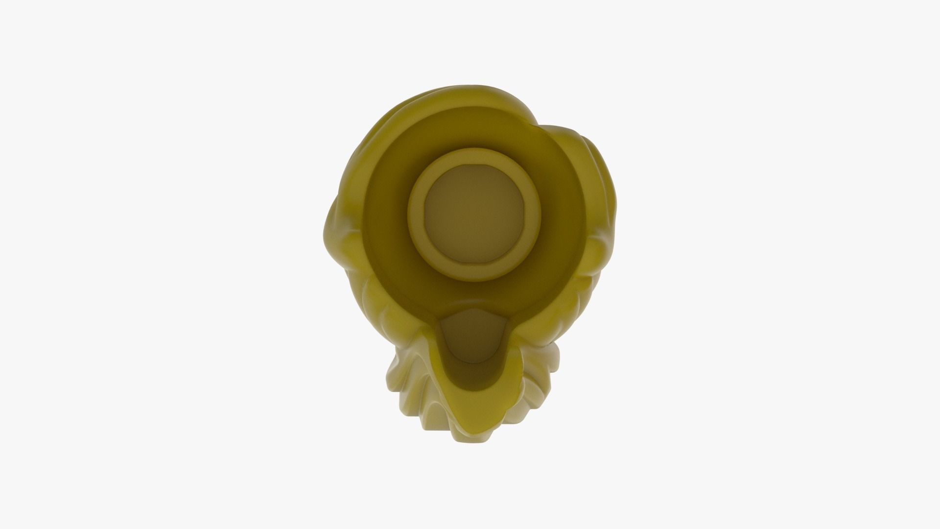 Realsize Lego Minifigure Ponytail Hair For Female Low-poly 3D model_6