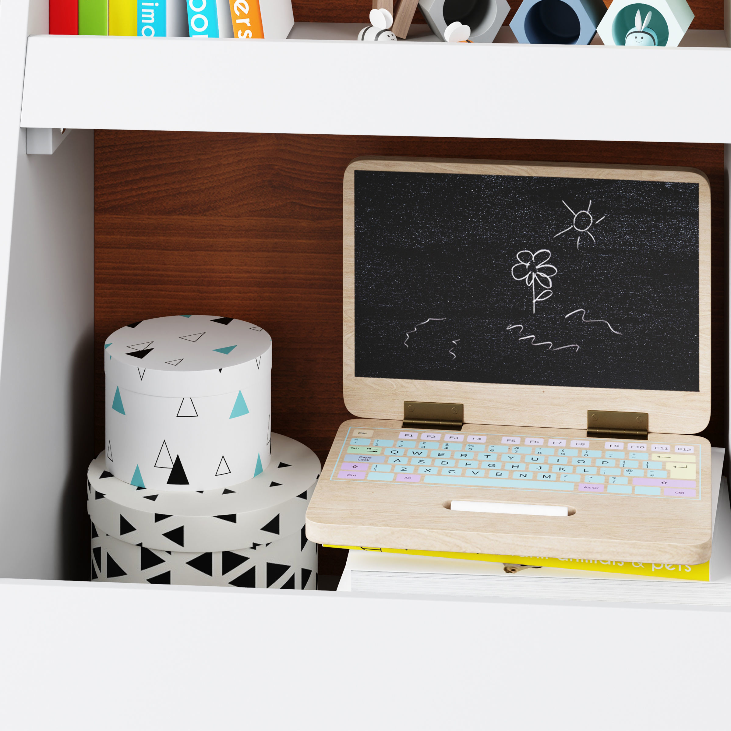 Bookshelf Mid-Century 3D model_4