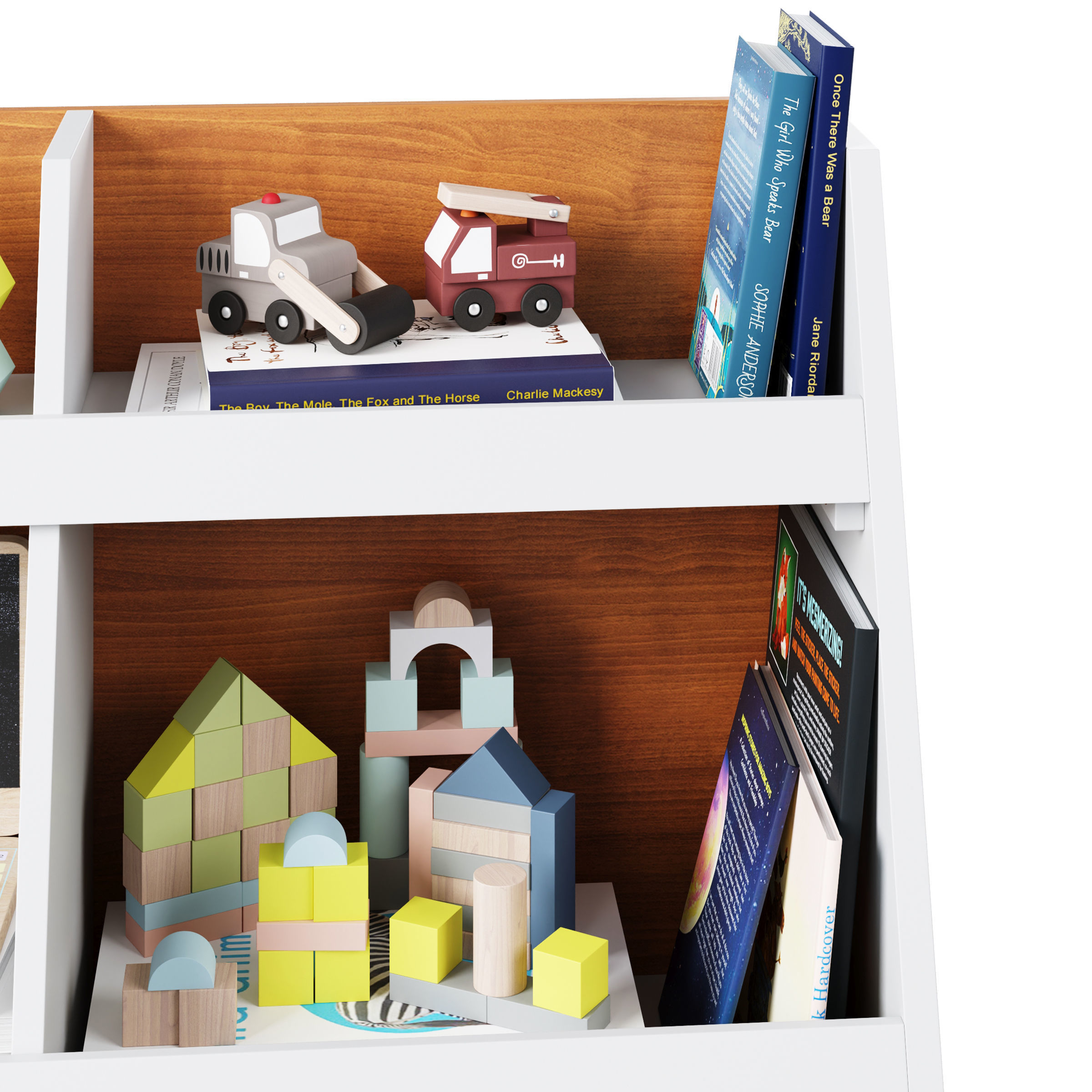 Bookshelf Mid-Century 3D model_5
