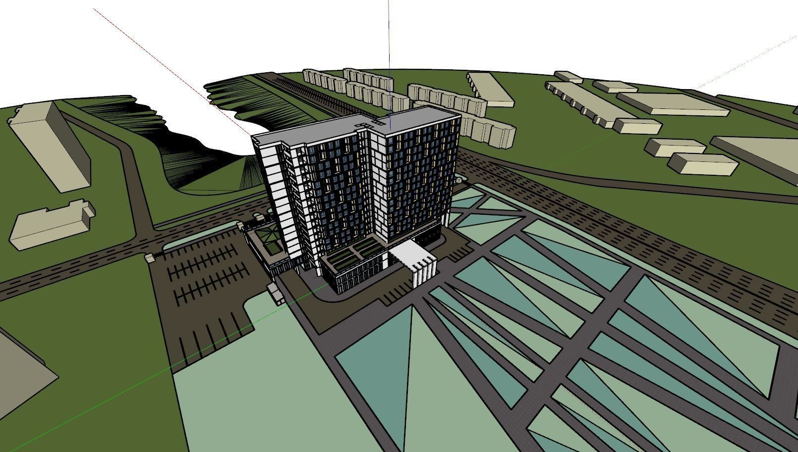 3D model of hotel and restaurant complex with interior 3D model_22