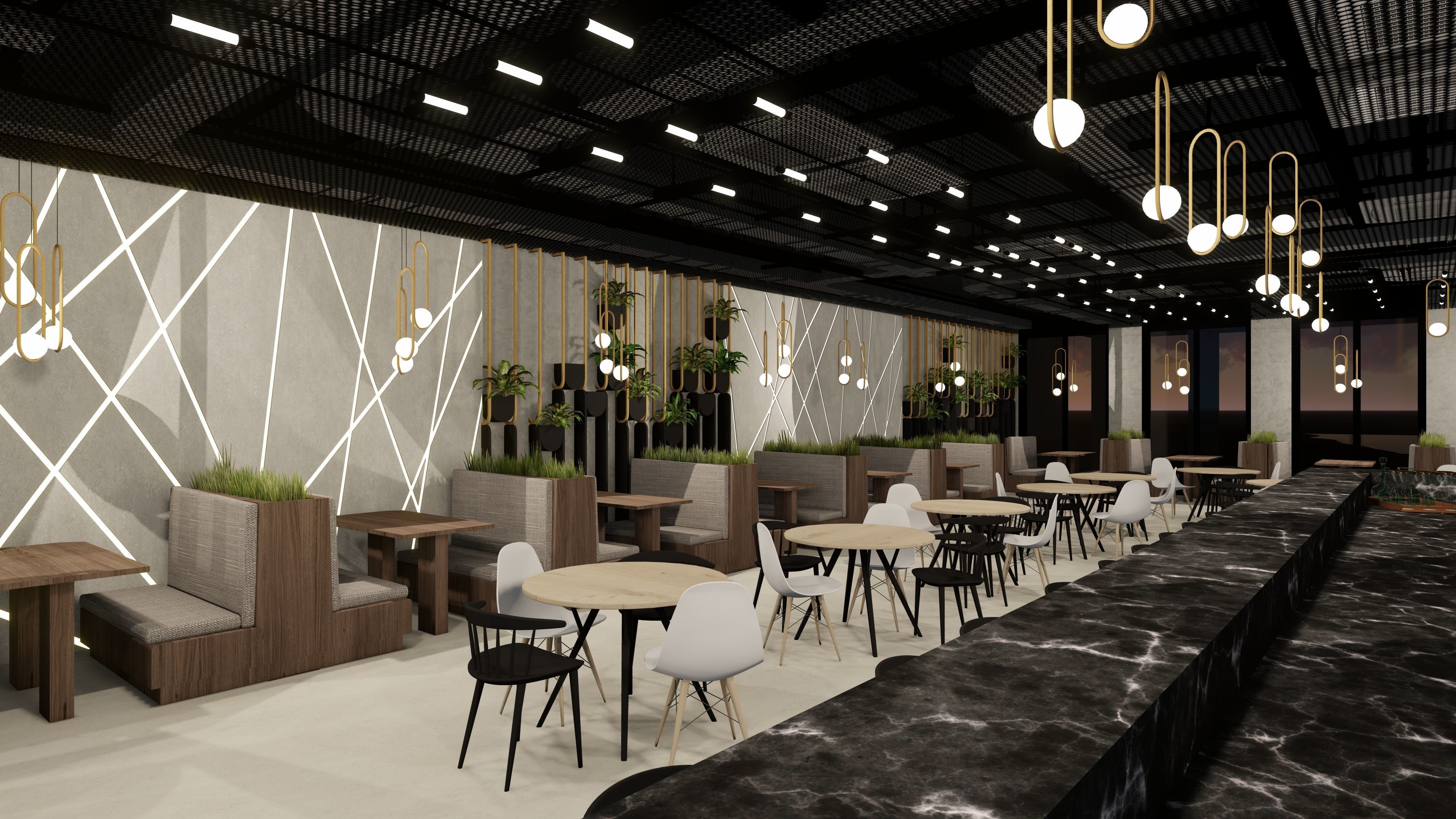3D model of hotel and restaurant complex with interior 3D model_15