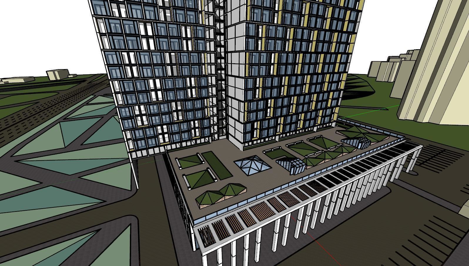 3D model of hotel and restaurant complex with interior 3D model_20