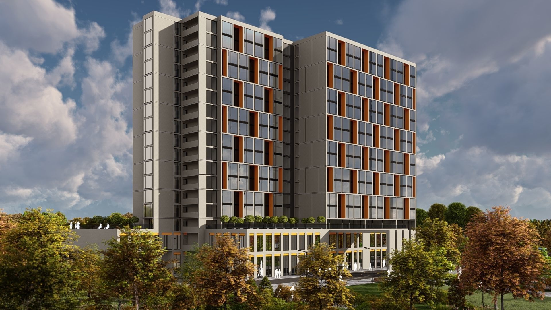 3D model of hotel and restaurant complex with interior 3D model_4