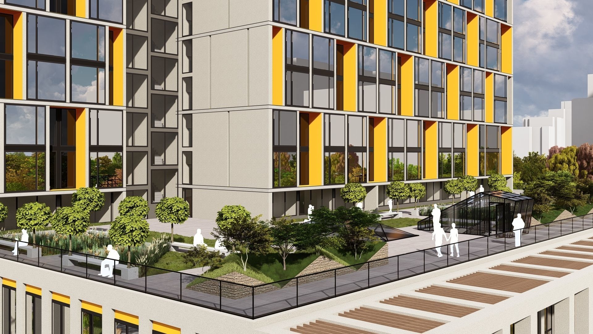 3D model of hotel and restaurant complex with interior 3D model_7