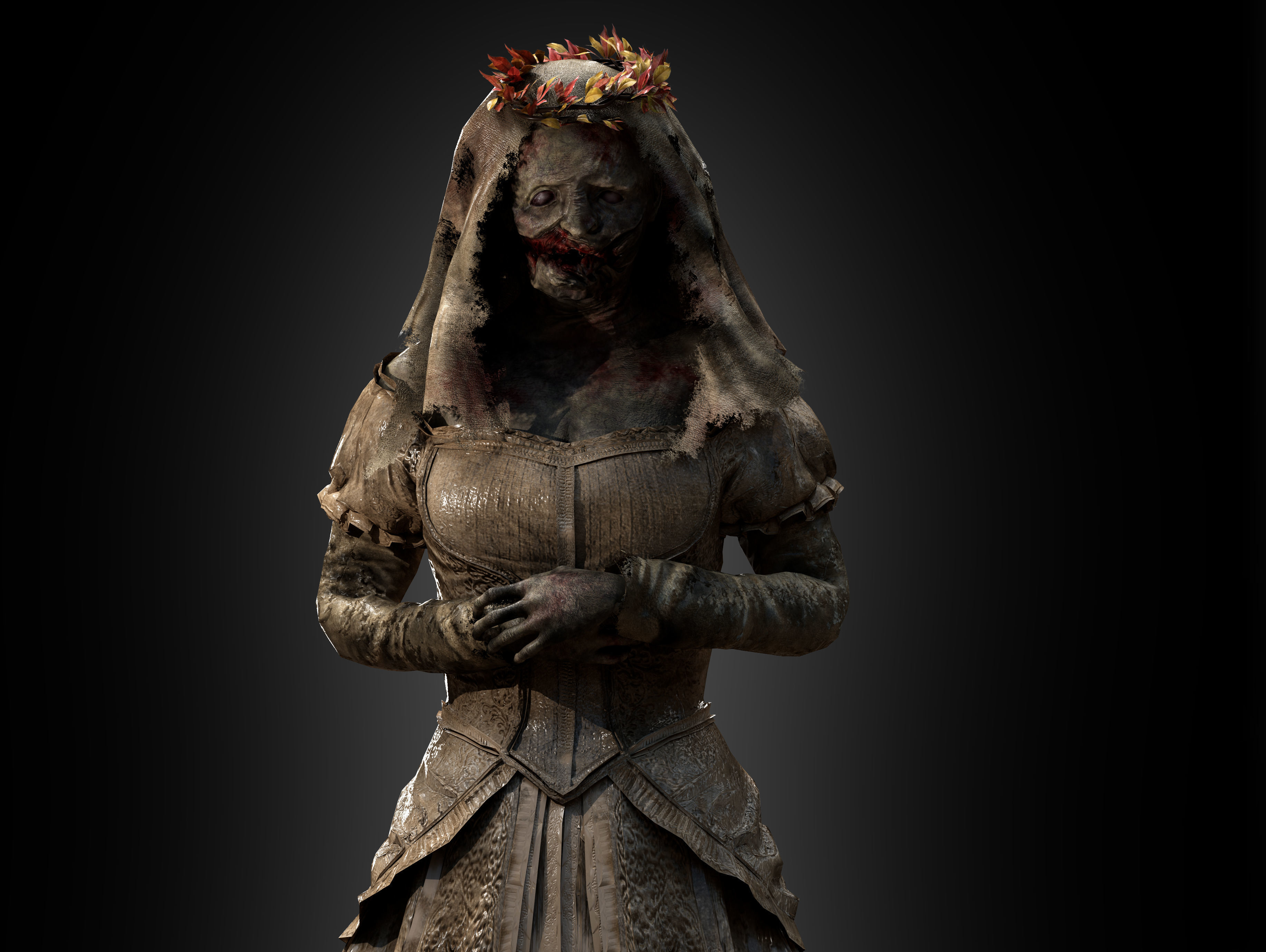 Horror Bride Low-poly 3D model_2