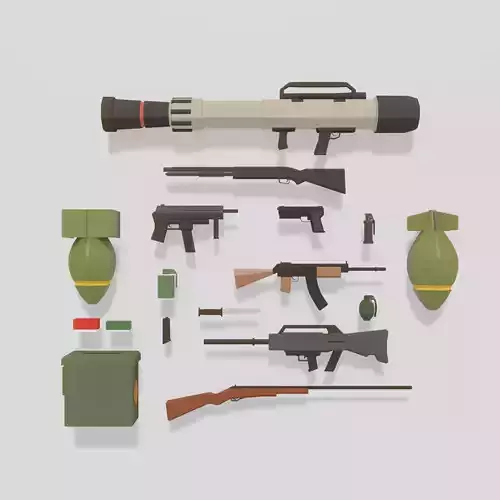 Low Poly Weapons Bundle